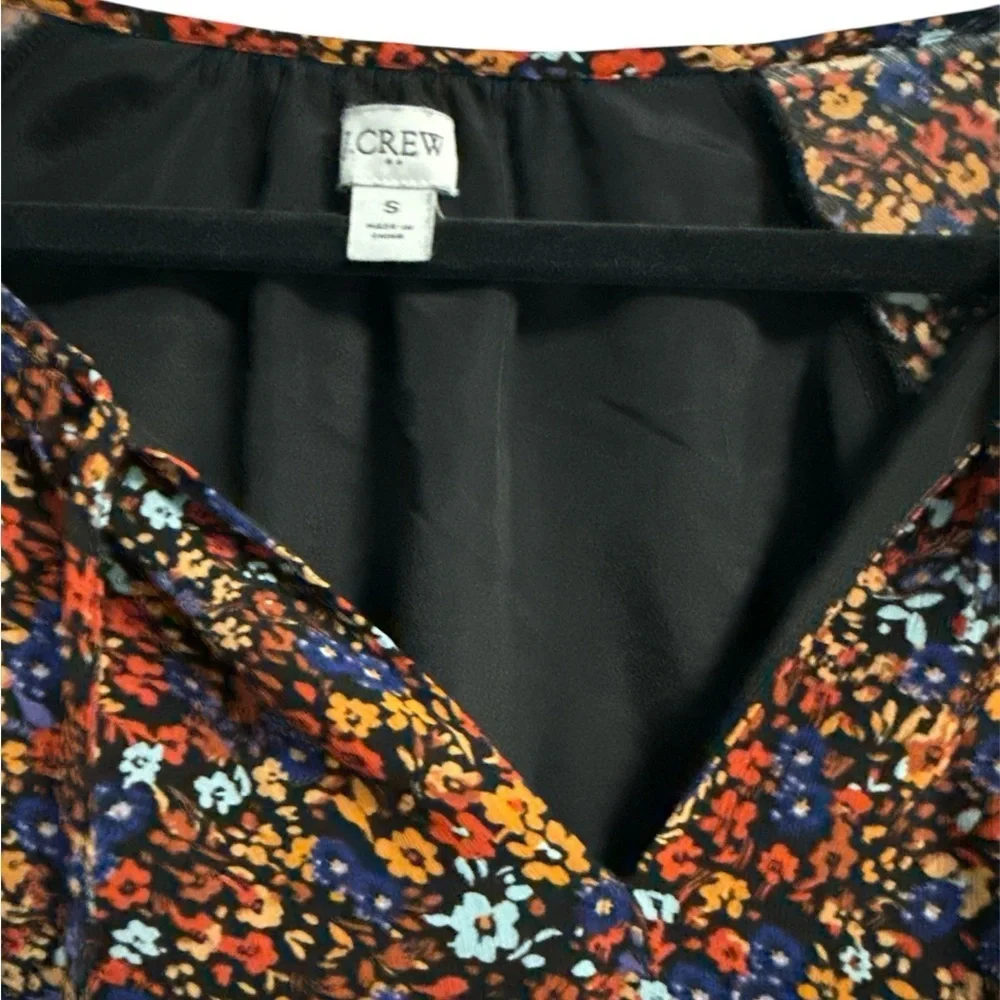 J. Crew Multicolor Floral Blouse